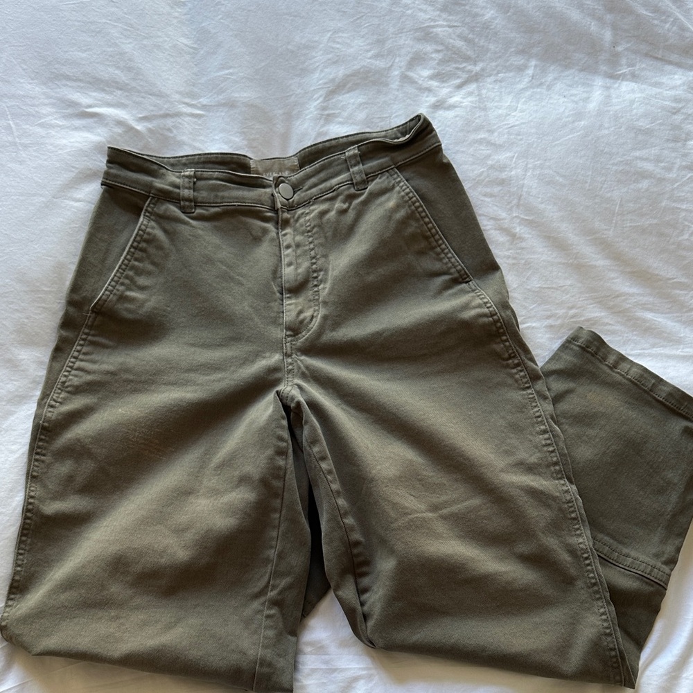 Everlane Olive Barrel Pants